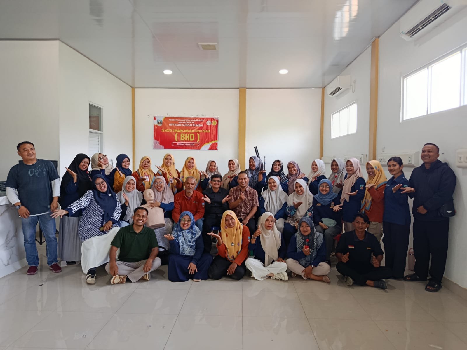 Pelatihan BHD (Bantuan Hidup Dasar)  pada hari Sabtu 25 Juli 2026 dengan narasumber dr.Heru Fajar Syaputra,Sp.An,TI