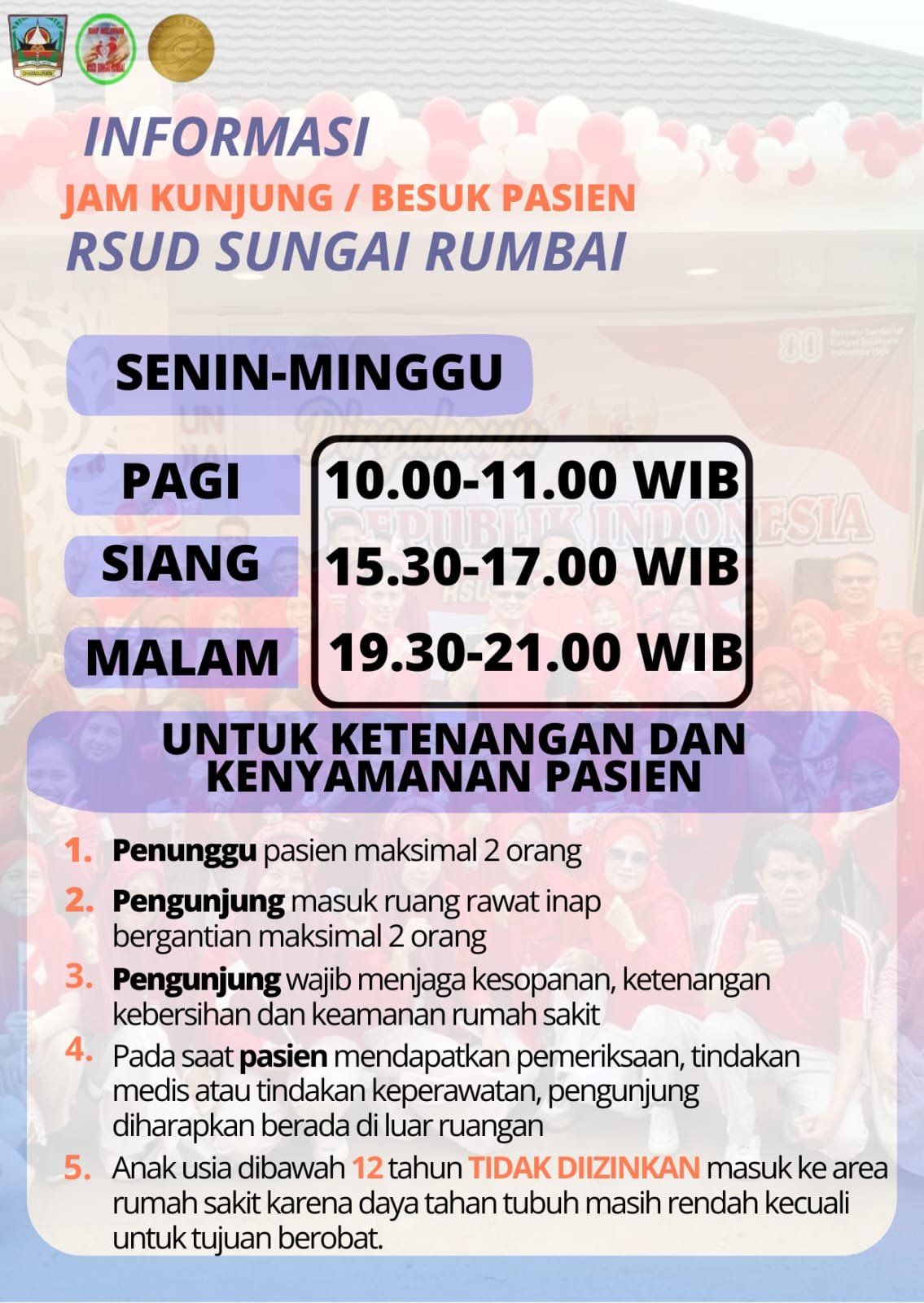 Jam Kunjung/ Besuk Pasien